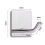 May Fangfei Nail-Free Installation Hooks Hangers Heavy Duty Waterproof Wire Drawing Stainless Steel Hooks for Hanging Kitchen Bathroom Home Stick on Wall -4 pcs