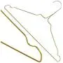 HANGERWORLD 10 Gold Coating 16inch Metal Wire 13 Gauge Pants Bar Coat Clothes Garment Hangers