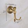 Rozin Antique Brass Bathroom Robe Towel Hook Wall Mounted Clothes Hanger