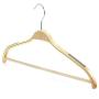 HANGERWORLD 10 Laminated Wooden 18inch Clothes Coat Garment Hangers with Non Slip Plastic Coated Pants Bar