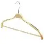 HANGERWORLD 10 Laminated Wooden 18inch Clothes Coat Garment Hangers with Non Slip Plastic Coated Pants Bar