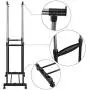 Dongtu Portable Adjustable Double Clothes Garment Drying Hanging Racks Hangers with Castors and Shoe Rack Garment Racks(US Stock) Garment Racks