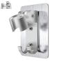 Shower Head Holder Wall Mount Bracket with 2 Hanger Hooks, Adjustable,Super Heavy Duty, Strong Adhesive for Bathroom,No-Damage Hanging Strips,Better Than Suction Cups(Sliver)