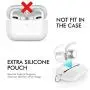 AhaStyle 3 Pairs AirPods Pro Ear Hooks Covers [Added Storage Pouch] Anti-Slip Ear Covers Accessories Compatible with Apple AirPods Pro (White)