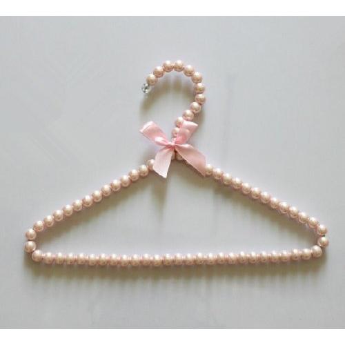 Children Style Top Quality Delicate Pink Pearl Hanger,beads Hanger for Clothes (10 Pieces/ Lot)