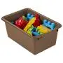 ECR4Kids Scoop-Front Storage Bins, Easy-to-Grip Design Storage Cubbies, Kid Friendly and Built to Last, Pairs with ECR4Kids Storage Units, 10-Pack, Chocolate