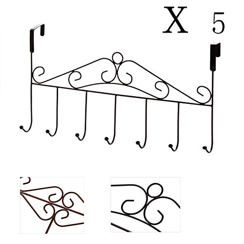 HJYPYJ Magic Hanger,Multifunction Magical Hangers,Iron No Trace Hook up Hanger,Space-Saving Organizer Hangers, Strong Bearing Capacity/Black / 5 pcs