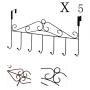 HJYPYJ Magic Hanger,Multifunction Magical Hangers,Iron No Trace Hook up Hanger,Space-Saving Organizer Hangers, Strong Bearing Capacity/Black / 5 pcs