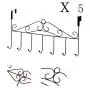 HJYPYJ Magic Hanger,Multifunction Magical Hangers,Iron No Trace Hook up Hanger,Space-Saving Organizer Hangers, Strong Bearing Capacity/Black / 5 pcs