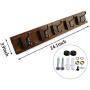 NIKKY HOME Wall Mounted Movable Coat Rack Hanger 5 Dual Hooks for Bags Clothes in Hallway Entryway Bedroom Bathroom, Dark Brown