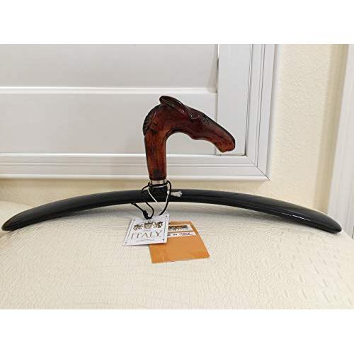 Recalcati Italian Luxury Deluxe Brown Horse Head Marblelike Resin Clothes Hanger