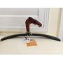Recalcati Italian Luxury Deluxe Brown Horse Head Marblelike Resin Clothes Hanger