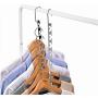 5pcs 6 Holes Stainless Steel Shirts Clothes Hanger Anti-Skid Hanger Multi-Functional Drying Rack Home Closet Storage Hook Decoration