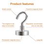 DIYMAG Magnetic Cruise Hooks, Strong Magnet Hooks for Kitchen, Home, Workplace, Office and Garage, Pack of 20