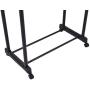 Portable Double Rail Adjustable Garment Rack Rolling Clothes Hanger Heavy Duty New #560