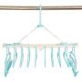 EvaroFly Portable Multipurpose Folding Hanger, Anti-skidding Rotatable Small Baby Clothes Storage Clothes Hanger -Blue 1 Pc
