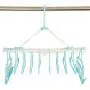 EvaroFly Portable Multipurpose Folding Hanger, Anti-skidding Rotatable Small Baby Clothes Storage Clothes Hanger -Blue 1 Pc