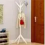 GFF Coat Rack Free Standing Wooden TreeShaped Display Coat Hat Rack Stand Hanger with 4 Tiers 8 Hooks and Solid Feet Hooder Entryway Bedroom for Clothes Scarves and Hats, White Color GFF Coat Rack Free Standing Wooden TreeShaped Display Coat Hat Rack Stand Hanger with 4 Tiers 8 Hooks and Solid Feet Hooder Entryway Bedroom for Clothes Scarves and Hats, White Color