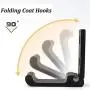 Folding Coat Hooks, 4 Pcs Black Wall Hooks for Hanging Coat Hooks Hardware No Rust Heavy Duty Aluminum Alloy Hooks Wall Mounted with Screws And Anchor for Keys, Towel, Hat, Bags Folding Coat Hooks, 4 Pcs Black Wall Hooks for Hanging Coat Hooks Hardware No Rust Heavy Duty Aluminum Alloy Hooks Wall Mounted with Screws And Anchor for Keys, Towel, Hat, Bags