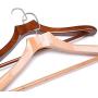 Iddefee Clothes Hanger 20 Pack Wooden Hanger Pants Strong Premium Wooden Coat Hangers Suit Hangers Saving Clothing Hangers Suit Clothes Hangers Pants Hangers (Color : Brown, Size : 45cm)