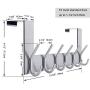 WEBI Over The Door Hook Door Hanger:Over The Door Towel Rack with 6 Hooks for Hanging Coats,Door Towel Hanger Door Coat Hanger Over Door Coat Rack for Towels,Clothes,Back of Bathroom,Silver