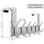 WEBI Over The Door Hook Door Hanger:Over The Door Towel Rack with 6 Hooks for Hanging Coats,Door Towel Hanger Door Coat Hanger Over Door Coat Rack for Towels,Clothes,Back of Bathroom,Silver