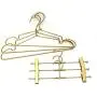 KOOBAY 30Pack 16.5" Gold Aluminum Laundry Wire Clothes Shirt Coat Suit Hangers with PVC-Coated and Notches