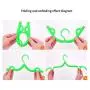 Baiwka Portable Folding Hangers, 10Pcs Multi-Function Clothes Hanger, Windproof/Non-Slip/Retractable/Lightweight, Plastic Clothing Hanger for Home, Travel, Holiday, Business Trip