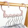 Windproof 5Hole Magic Coat Clothes Hanger Multifunction Holder Clothes Hanging Organizer Folding Rotating Coat Storage Rack 10pcs Random Color