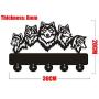 Wildlife Wolf Decorative Wall Hanger Wolf Family Clothes Wall Hooks Coat Rack Keys Holder Organizer Hook