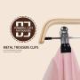 Inveroo 5pcs 37cm Hangers with Clips Use for Skirt Clothes Hanger Pants Hangers Anti-Skid Hooks