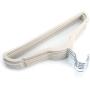Shyneer 10pcs 450.524.5 Plastic Flocking Clothes Hangers Ivory White
