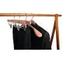 TOPIA HANGER Unfinished American Red Cedar Wood Coat Suit Hangers, Luxury Wooden Jacket Clothes Hangers, Wide Shoulder with Black Padded Pant Bar- 360°Flexible Hook, 4 Pack- Natural- CT07W