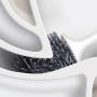 Pacific Rhino Toilet Cleaner Brush and Holder Set Soft Bristles Bathroom Cleaning Set Wall Mounted Bundle with Caddy Sponge Soap Holder and Cleaning Cloth Rag Hanger