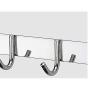 304 Stainless Steel Hook Rack，Wall Mounted Hanger，Rail Bar with 6 Hooks，for Coats Clothes Cap Hat Belt Key