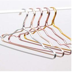 10pcs Random Color Thicker Aluminum Clothes Hanger Creative Practical Anti-Skid Drying Rack Adult Children Shirt Dress Home Wardrobe Hanger