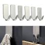 Wllsagl Xouwvpm 8Pcs Self Adhesive Home Kitchen Wall Door Stainless Steel Holder Hook Hanger No Drilling Wall Clothes Holder Towel Hook (Silver) Wllsagl Xouwvpm 8Pcs Self Adhesive Home Kitchen Wall Door Stainless Steel Holder Hook Hanger No Drilling Wall Clothes Holder Towel Hook (Silver)