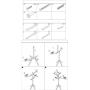 Simonshop Wood Coat Rack Hat Jacket Hanger Tree Bedroom Hall Clothes Freestanding with 8 Hooks (White)
