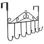 Dingang Over The Door Hanger Rack - Decorative Metal Hanger Holder for Home Office Use 7 Hooks Black Dingang Over The Door Hanger Rack - Decorative Metal Hanger Holder for Home Office Use 7 Hooks Black