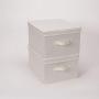 Household Essentials 113 Storage Boxes with Lid and Handle - Natural Beige Canvas - Large