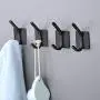XIGOO Black Adhesive Door Hooks, Office Hanger Hanging Key Towel Coat Hooks Stick on Wall Perfect for Bathroom Kitchen,Stainless Steel 4 Packs XIGOO Black Adhesive Door Hooks, Office Hanger Hanging Key Towel Coat Hooks Stick on Wall Perfect for Bathroom Kitchen,Stainless Steel 4 Packs