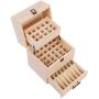VolksRose Essential Oil Box, Wooden Multi-Tray Storage Organizer Holds 59 Bottles, 3 Tier Design #ob04
