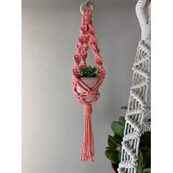 Interior Car Accessories Macrame Mini Plant Hanger Car Rear View Mirror Charm Boho Car Handmade Car Accessories Custom Car Accesories for Women