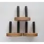 Oak Ukulele Wall Mount Hanger, Hook, Holder, 3 Pack