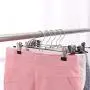 MEIYIN 20 Pcs Stainless Steel Trouser Hanger Rack Coat Pants Skirt Hangers Clothes Stand Holder with 2 Adjustable Non-Slip Clips 28cm MEIYIN 20 Pcs Stainless Steel Trouser Hanger Rack Coat Pants Skirt Hangers Clothes Stand Holder with 2 Adjustable Non-Slip Clips 28cm