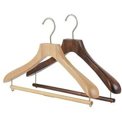 Mgxdd Wood Suit Hangers,Hangers Wooden 44.5 cm Quality Coat Clothes Suit Hangers and Premium Finish with Stronger&Thicker Non-Slip Bar -4 Pack,C,44.5304.5cm