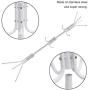 Chrismastopher Home Metal Coat Hat Rack Clothes Hanger Holder Hooks Tree Stand White