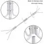 Chrismastopher Home Metal Coat Hat Rack Clothes Hanger Holder Hooks Tree Stand White