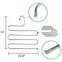 Lucky Life 4 Pack Pants Hangers S Shape Stainless Steel Cloth Hangers Space Saving Organizer for Jeans Pants Scarf
