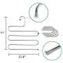 Lucky Life 4 Pack Pants Hangers S Shape Stainless Steel Cloth Hangers Space Saving Organizer for Jeans Pants Scarf